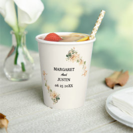 Vasos De Papel Flor Lotus de Boda Vintage