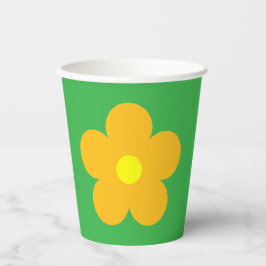 Vasos De Papel Flor naranja