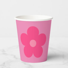 Vasos De Papel Flor rosa
