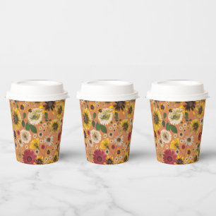 Vasos De Papel Flor rosa de amor propio de la naturaleza de Mikit