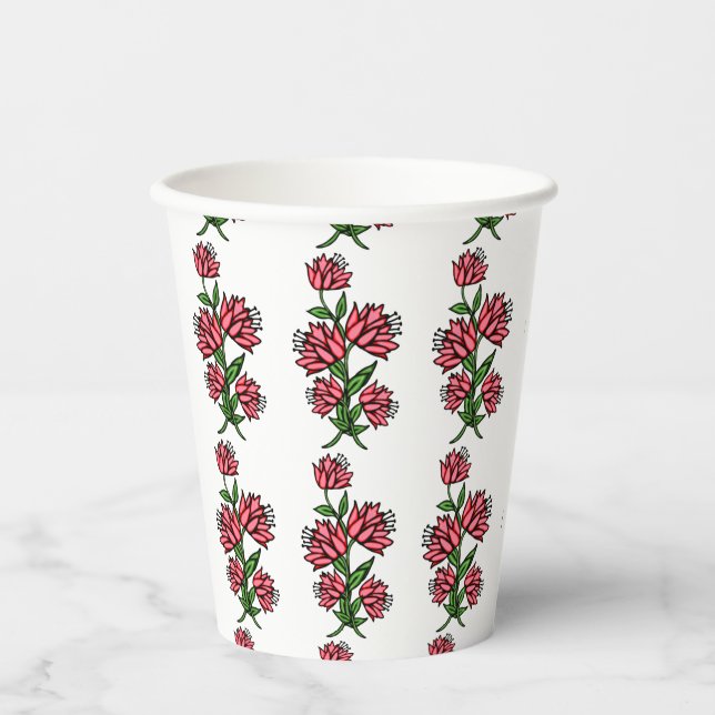 Vasos De Papel flor rosa lata mug (Anverso)