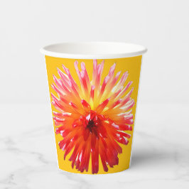 Vasos De Papel Flor rosa y amarilla