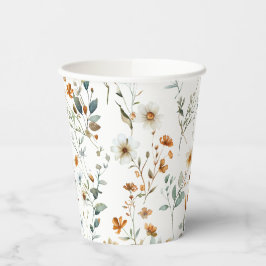 Vasos De Papel Flor silvestre acuática elegante