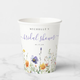 Vasos De Papel Flor silvestre ducha de novia