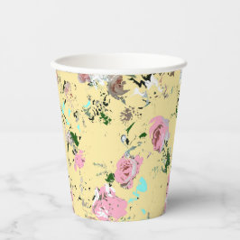 Vasos De Papel Floral