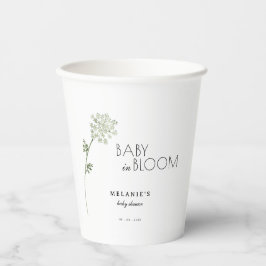 Vasos De Papel Floral Baby in Bloom Baby Shower