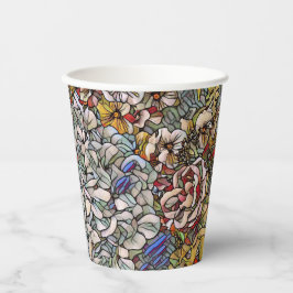Vasos De Papel Floral botánica de vidrio templado