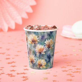 Vasos De Papel Floral colorida