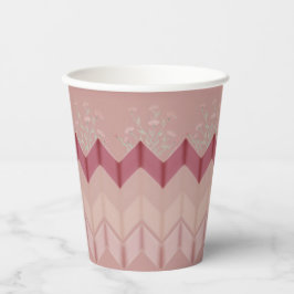 Vasos De Papel Floral con tintas