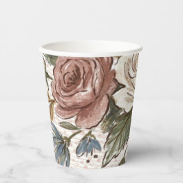 Vasos De Papel Floral Cup