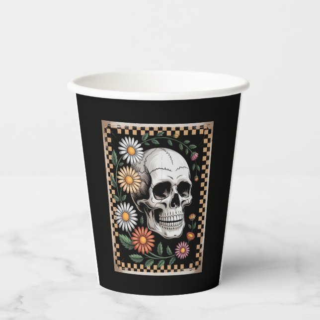 Vasos De Papel Floral Fall Boho Halloween 2 (Anverso)
