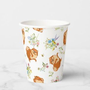 Vasos De Papel Floral Fluffy Dog Paper cup