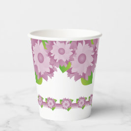 Vasos De Papel Floral malva y morada