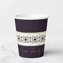 Vasos De Papel Floral malva y morada