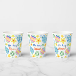 Vasos De Papel Floral que ha levantado la taza de Pascua