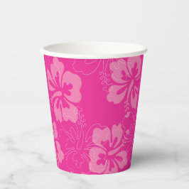 Vasos De Papel Floral rosa