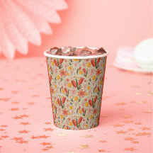 Floral rosa y naranja delgada