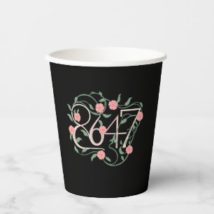 Vasos De Papel Floral Sutil Anti Trump 8647 86 47 Boho