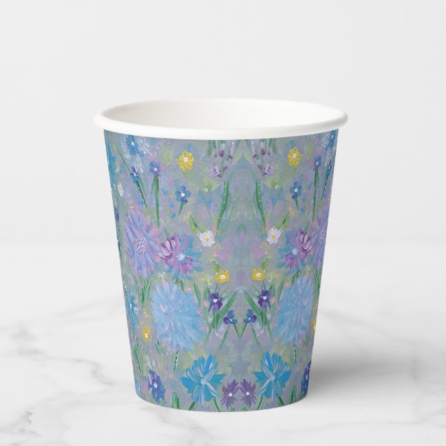Vasos de papel floral Sweet Pea (Anverso)
