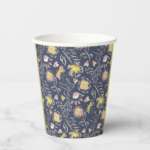 Vasos De Papel Floral Whirlwind
