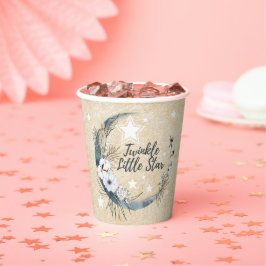 Vasos De Papel Floral White Twinkle Little Star Baby Shower