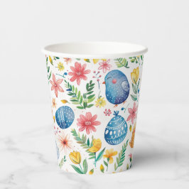 Vasos De Papel Florecer de primavera Pascua 3