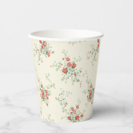 Vasos De Papel Flores chic de Shabby