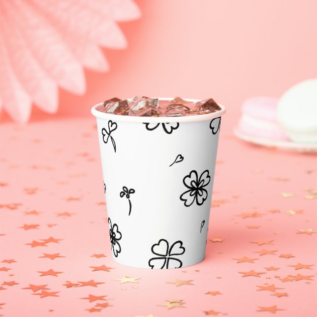 Vasos De Papel Flores de amor (in situ)