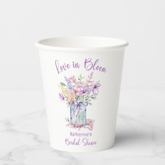 VASOS DE PAPEL FLORES DE AMOR FIESTA NUPCIAL (Anverso)