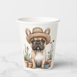 Vasos De Papel Flores de Bulldog en Francia