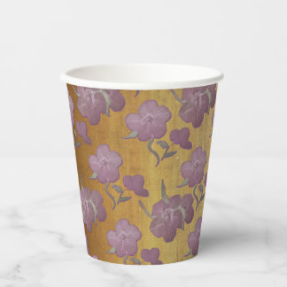 Vasos De Papel Flores de ciruelas polvorientas estilo eduardiano 