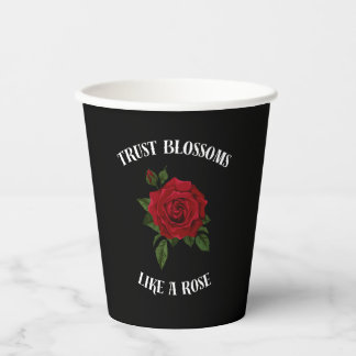 Vasos De Papel Flores de confianza como un rosa