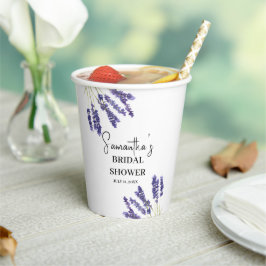 Vasos De Papel Flores de lavanda Aguada de lavanda morada para fi