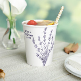 Vasos De Papel Flores de lavanda de marca personalizado Flechas d