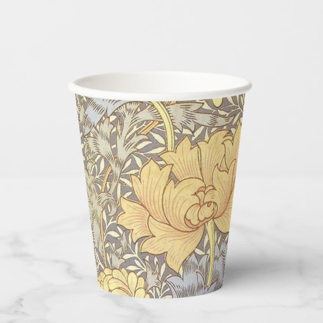 Vasos De Papel Flores de Mamá William Morris Chrysanthemum (Anverso)