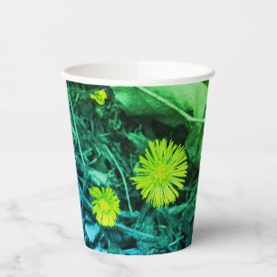 Vasos De Papel Flores de pie de cola de colores de Tussilago farf