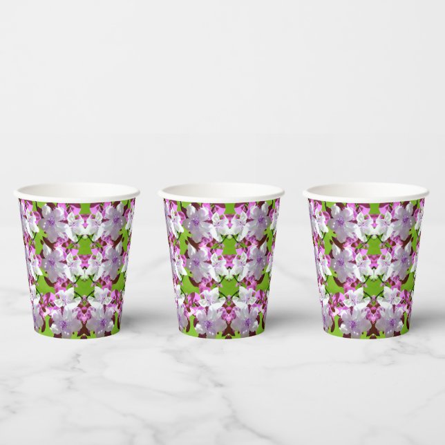 Vasos De Papel Flores de primavera (Multi)
