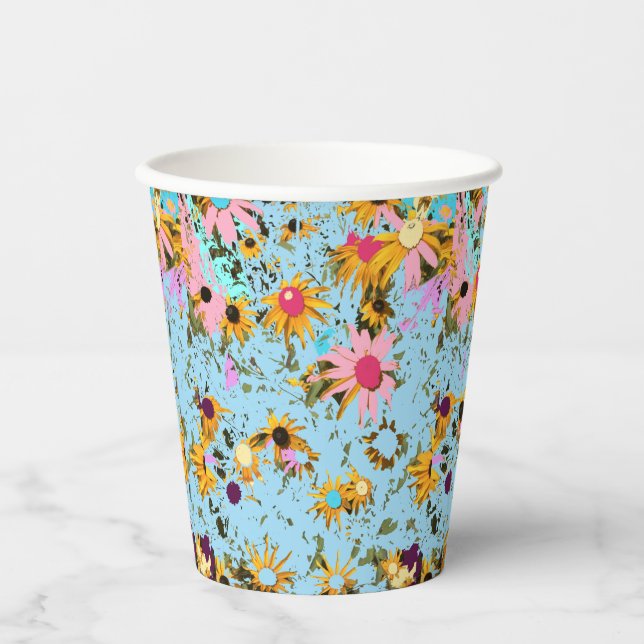 Vasos De Papel Flores de primavera (Anverso)