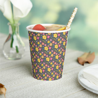 Vasos De Papel Flores de temporada
