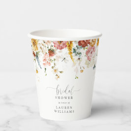 Vasos De Papel Flores Elegantes de Jardin de Color Rosa Claro par