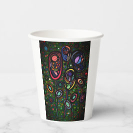 Vasos De Papel Flores estampadas