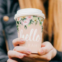 Flores Pink Pastel Modernas Hola Y Nombras