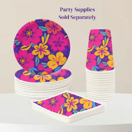 Vasos De Papel Flores retro-estilo dopaminérgicas-de flores color