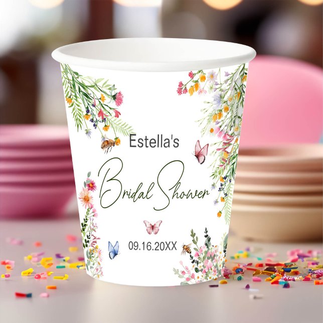 Vasos De Papel Flores salvajes de primavera moderna con ducha de  (Subido por el creador)