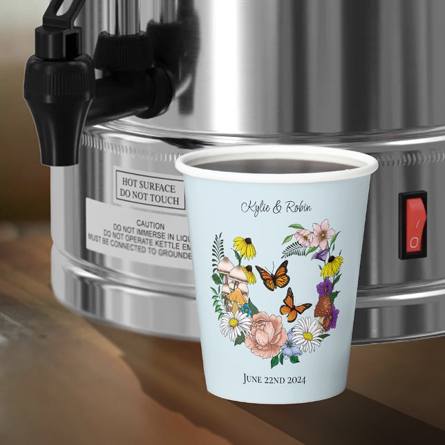 Vasos De Papel Flores salvajes Flores Azules Florales (Subido por el creador)