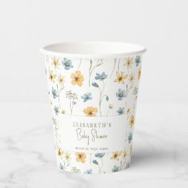 Vasos De Papel Flores silvestres de Boho primavera ducha de bebé