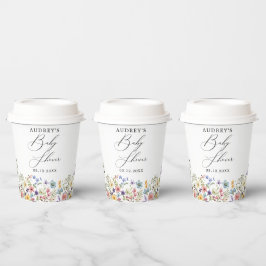 Vasos De Papel Flores Silvestres Modernas Y Coloridas Libros Flor