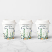 Flores silvestres y mariposas ducha de novia  