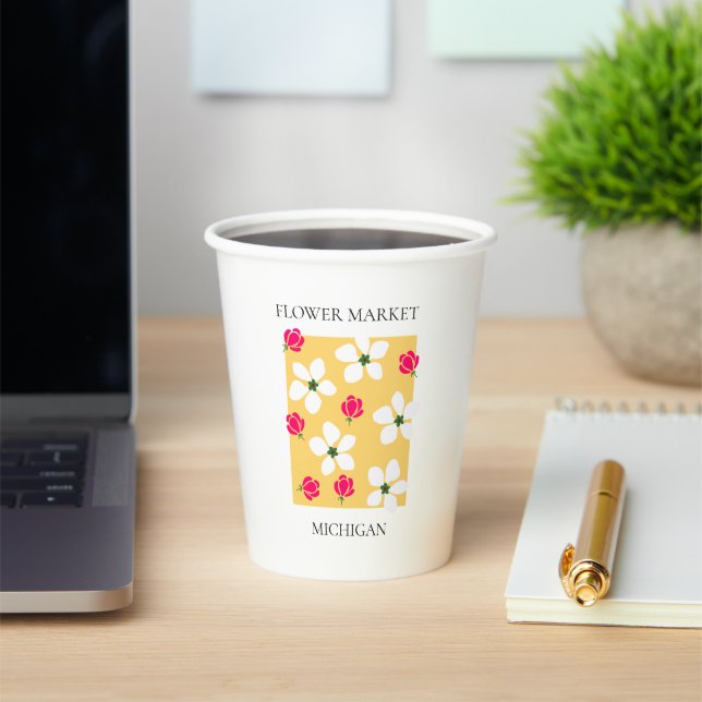 Vasos De Papel Flower Market - Michigan (in situ)
