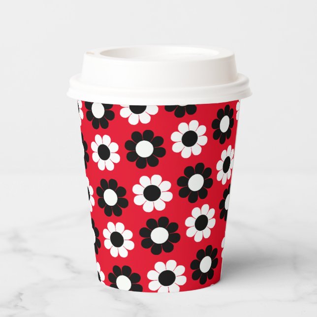 Vasos de papel Flower Power (Reverso )